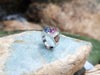 SJ2174 - Blue Sapphire, Pink Sapphire with Diamond Ring in 18 Karat White Gold Settings