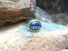 SJ1474 - Blue Sapphire with Emerald and Diamond Ring Set in 18 Karat White Gold Settings