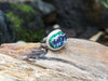 SJ1474 - Blue Sapphire with Emerald and Diamond Ring Set in 18 Karat White Gold Settings