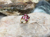 SJ1379 - Ruby with Diamond Ring Set in 18 Karat Gold Settings