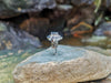 SJ1366 - Blue Sapphire with Diamond Ring Set in 18 Karat White Gold Settings