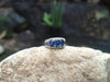 SJ6082 - Blue Sapphire with Diamond Ring Set in 18 Karat White Gold Settings