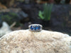 SJ6082 - Blue Sapphire with Diamond Ring Set in 18 Karat White Gold Settings