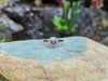 SJ6175 - Cabochon Blue Sapphire with Diamond Ring Set in 18 Karat Gold Settings