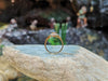 SJ6175 - Cabochon Blue Sapphire with Diamond Ring Set in 18 Karat Gold Settings