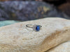 SJ1935 - Blue Sapphire with Diamond Ring Set in 18 Karat White Gold Settings