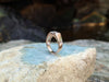 SJ1974 - White Sapphire Ring Set in 18 Karat Rose Gold Settings