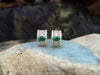 SJ1527 - Emerald with Diamond Earrings Set in 18 Karat Gold Settings