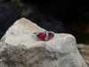 SJ1946 - Ruby with Diamond Ring Set in 18 Karat White Gold Settings