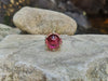 SJ1457 - Cabochon Rubellite with Pink Sapphire and Diamond Ring in 18 Karat Rose Gold
