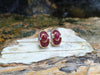 SJ1429 - Cabochon Ruby with Ruby and Diamond Earrings Set in 18 Karat Gold Settings