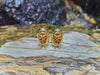 SJ1429 - Cabochon Ruby with Ruby and Diamond Earrings Set in 18 Karat Gold Settings