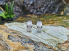 SJ2026 - White Sapphire Earrings Set in 18 Karat White Gold Settings