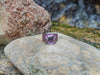 SJ1986 - Amethyst with Pink Sapphire Ring Set in 18 K White Gold