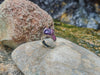 SJ1986 - Amethyst with Pink Sapphire Ring Set in 18 K White Gold