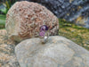 SJ1986 - Amethyst with Pink Sapphire Ring Set in 18 K White Gold