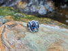 SJ1446 - Blue Sapphire with Diamond Ring Set in 18 Karat White Gold Settings