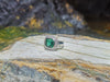 SJ1366 - Green Tourmaline with Diamond Ring Set in 18 Karat White Gold Settings