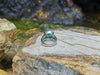 SJ1366 - Green Tourmaline with Diamond Ring Set in 18 Karat White Gold Settings