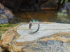 SJ1366 - Green Tourmaline with Diamond Ring Set in 18 Karat White Gold Settings
