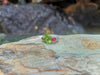 SJ6145 - Peridot with Ruby and Diamond Ring Set in 18 Karat White Gold Settings