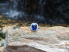 SJ1406 - GRS Certified 5 Cts Ceylon Blue Sapphire with Diamond Ring in Platinum 950