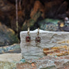 SJ1559 - Carved Tourmaline with Diamond Earrings Set in 18 Karat Gold Settings