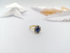 SJ1318 - Blue Sapphire with Diamond Ring Set in 18 Karat Gold Settings