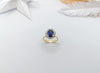 SJ1318 - Blue Sapphire with Diamond Ring Set in 18 Karat Gold Settings