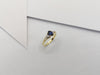 SJ1319 - Blue Sapphire with Diamond Ring Set in 18 Karat Gold Settings