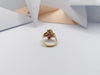 JR0950X - Ruby & Diamond Ring Set in 18 Karat Gold Setting
