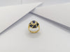 JR0214P - Blue Sapphire & Diamond Ring Set in 18 Karat Gold Setting