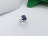 SJ1290 - Blue Sapphire with Diamond Ring Set in 18 Karat White Gold Settings