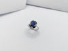 SJ1290 - Blue Sapphire with Diamond Ring Set in 18 Karat White Gold Settings