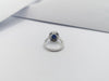 SJ1290 - Blue Sapphire with Diamond Ring Set in 18 Karat White Gold Settings