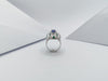 SJ1152 - Blue Sapphire with Emerald and Diamond Ring Set in 18 Karat White Gold Settings