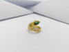 JRB8566 - Cabochon Emerald & Diamond Serpent Ring Set in 18 Karat Gold Setting