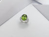 SJ1160 - Peridot with Diamond Ring Set in 18 Karat White Gold Settings