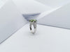 SJ1160 - Peridot with Diamond Ring Set in 18 Karat White Gold Settings