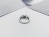 JR0230P - Blue Sapphire & Diamond Ring Set in 18 Karat White Gold Setting