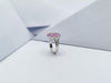 SJ1291 - Pink Sapphire with Diamond Ring Set in 18 Karat White Gold Settings