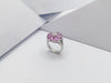 SJ1291 - Pink Sapphire with Diamond Ring Set in 18 Karat White Gold Settings