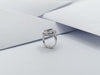 SJ1289 - Blue Sapphire with Diamond Ring Set in 18 Karat White Gold Settings