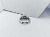 SJ1212 - Blue Sapphire with Diamond Ring Set in 18 Karat White Gold Settings