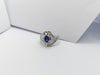 SJ1166 - Blue Sapphire with Diamond Ring Set in Platinum 900 Settings