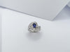 SJ1166 - Blue Sapphire with Diamond Ring Set in Platinum 900 Settings