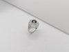 SJ1186 - Green Sapphire with Diamond Ring Set in 18 Karat White Gold Settings