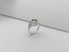 SJ1186 - Green Sapphire with Diamond Ring Set in 18 Karat White Gold Settings