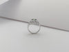 SJ1186 - Green Sapphire with Diamond Ring Set in 18 Karat White Gold Settings