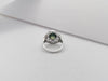 SJ1186 - Green Sapphire with Diamond Ring Set in 18 Karat White Gold Settings